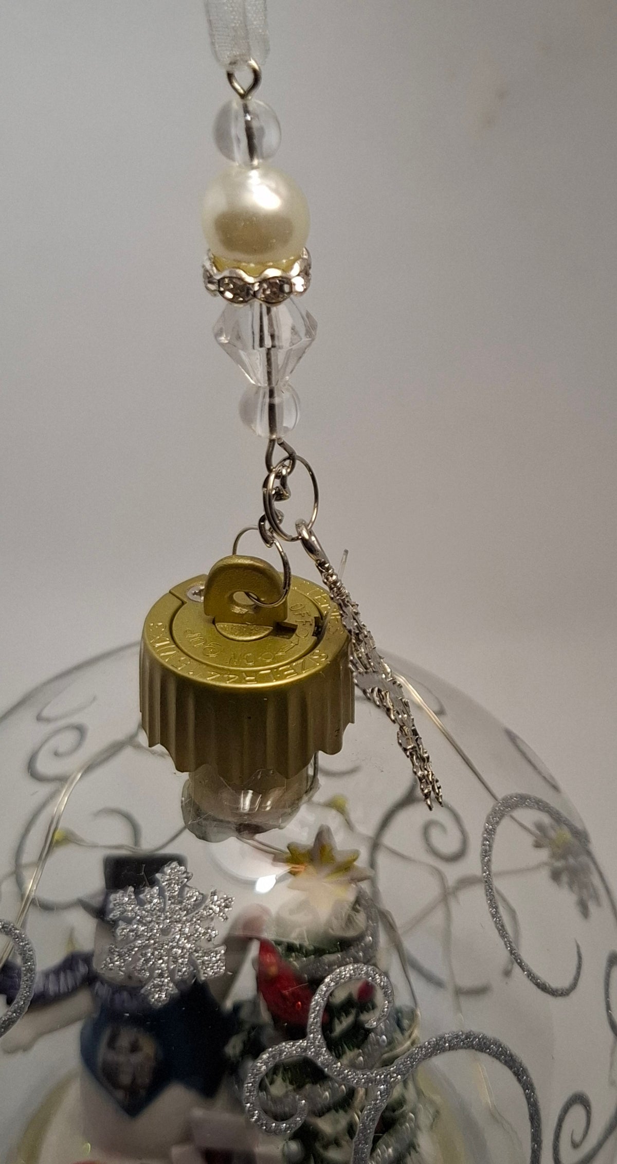 Light-Up Snowman Glass Christmas Ornament by Bradford Exchange