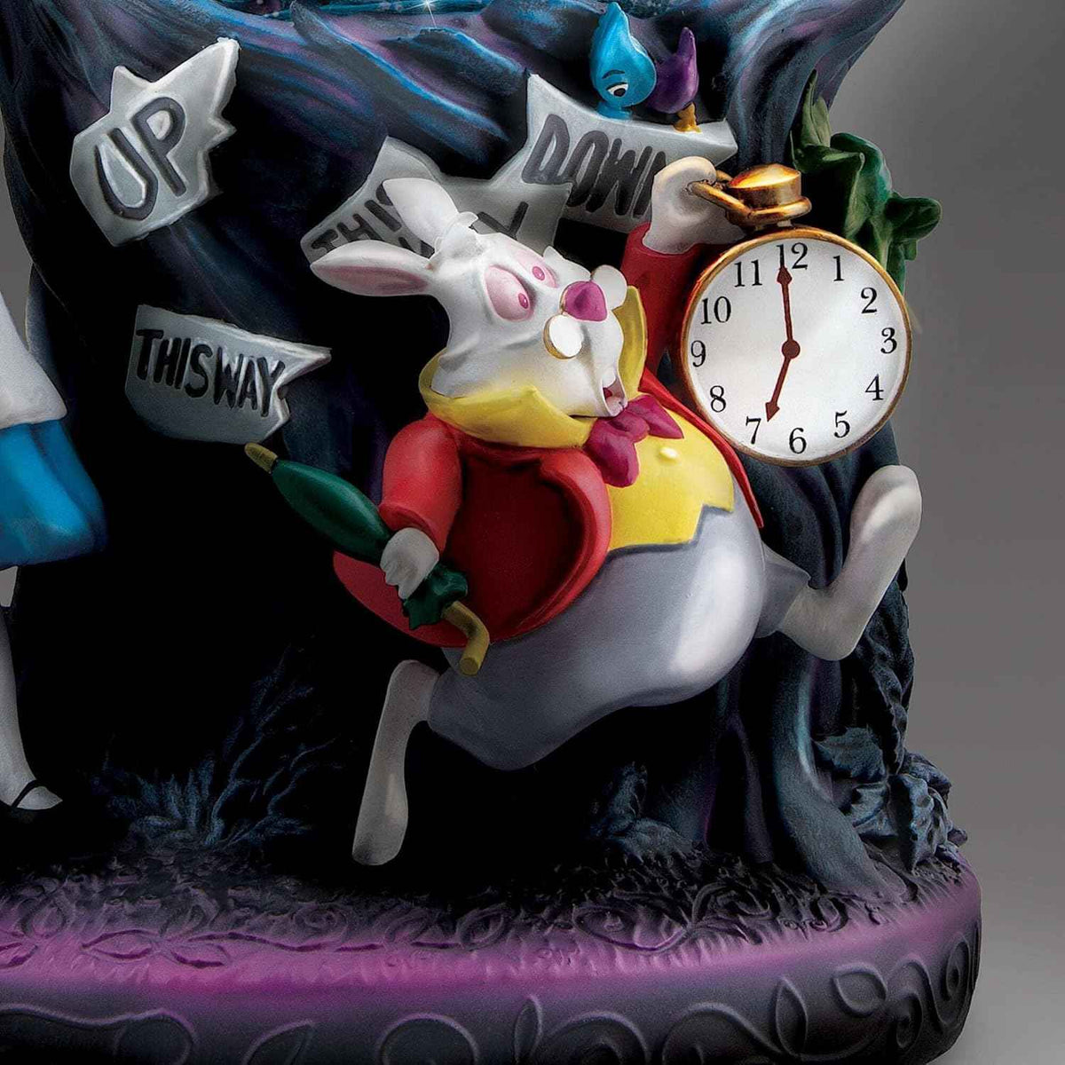 The Bradford Exchange Disney Alice in Wonderland Illuminated Glitter Globe Featuring Alice, The Cheshire Cat and More