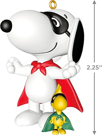 Hallmark Keepsake Christmas Ornament 2025, Peanuts Spotlight on Snoopy Masked Marvel, Gifts for Peanuts Fans - BCGiftMall