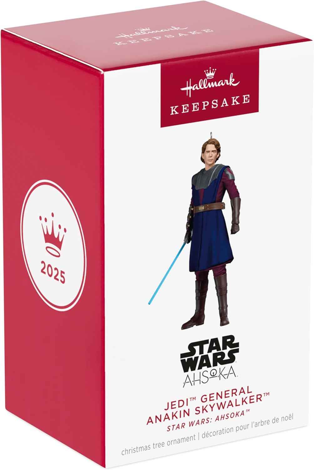 Hallmark Keepsake Christmas Ornament 2025, Star Wars: Ahsoka Jedi General Anakin Skywalker, Gifts for Star Wars Fans