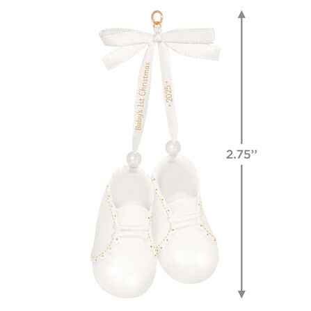 Hallmark 2025 Porcelain Ornament Baby's 1st Christmas Baby Booties