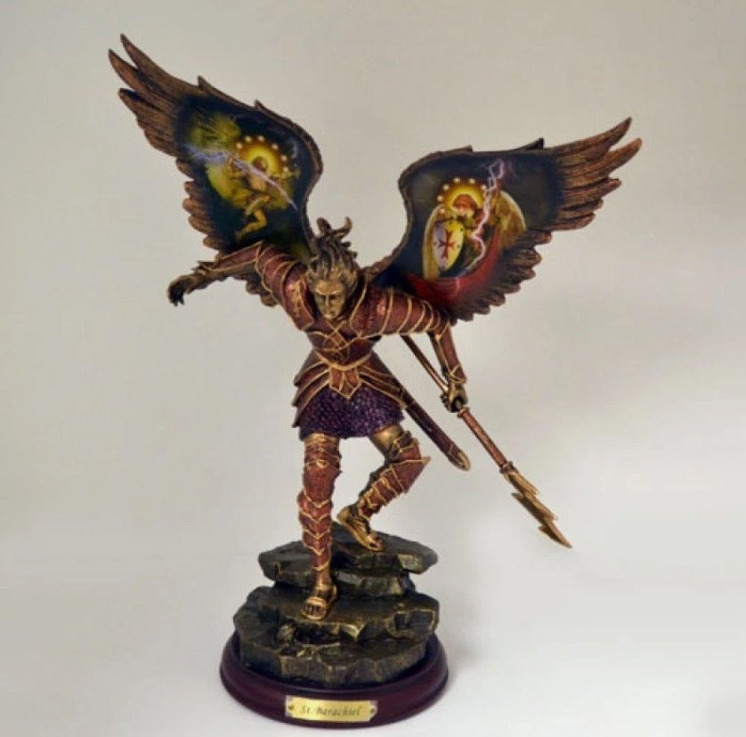 Bradford Exchange BARACHIEL: LIGHTNING OF GOD Bronze Archangel