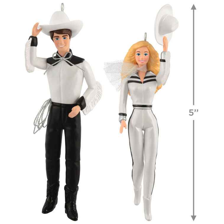Hallmark Keepsake Christmas Ornaments 2025, Barbie and Ken Western Stars, Set of 2, Gifts for Barbie Fans