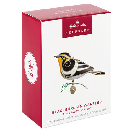 Hallmark Keepsake Christmas Ornament 2025 The Beauty of Birds Blackburnian Warbler - BCGiftMall
