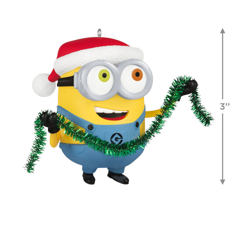 Hallmark Keepsake Christmas Ornament 2025, Minions Bob Trims The Tree with Sound, Movie Gifts - BCGiftMall
