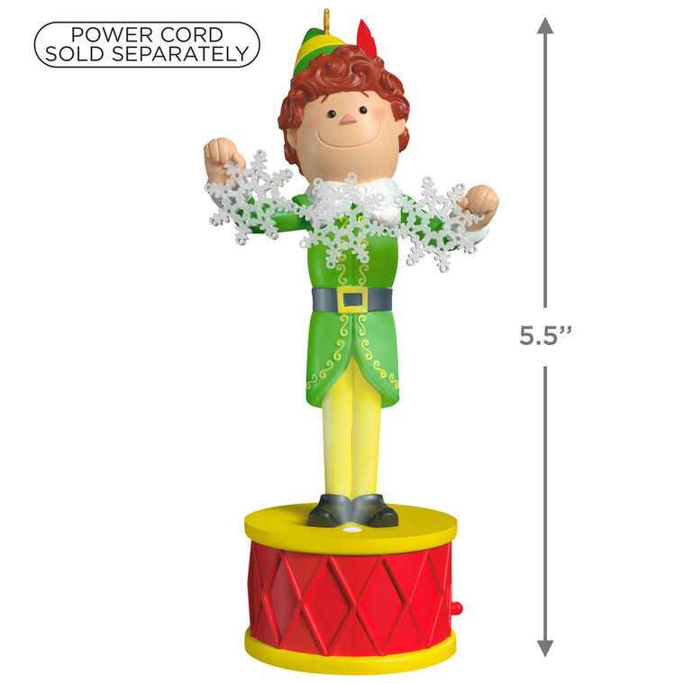 Hallmark Keepsake Christmas Ornament 2025, Elf Collection Buddy The Elf with Light and Sound, Christmas Movie Gifts