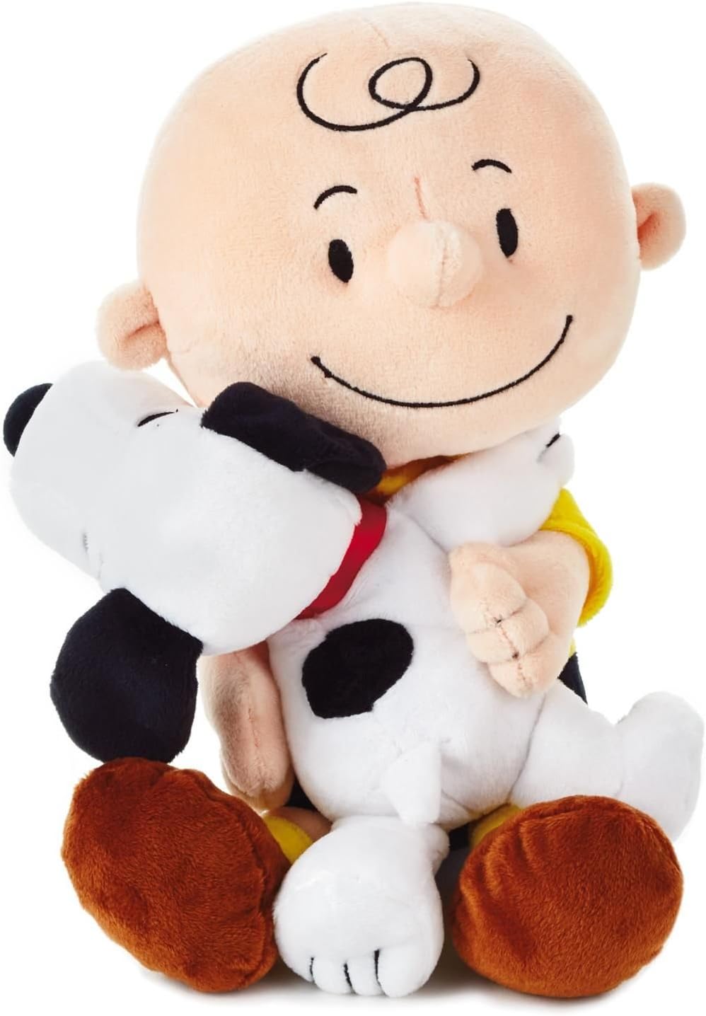 Hallmark Peanuts Charlie Brown and Snoopy Hugging Stuffed Animal, 8.75" for Peanuts Fans