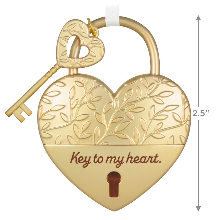 Hallmark Keepsake Christmas Ornament 2025, Key to My Heart, Metal, Gifts for Couples - BCGiftMall