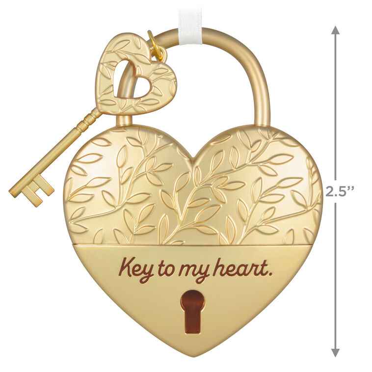 Hallmark Keepsake Christmas Ornament 2025, Key to My Heart, Metal, Gifts for Couples