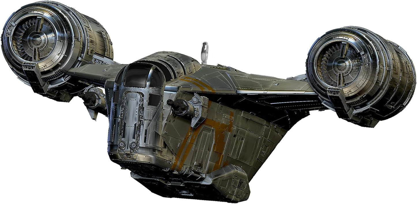 Hallmark Keepsake Christmas Ornament 2022, Star Wars: The Mandalorian Razor Crest with Music, May The 4th Be with You, Plastic