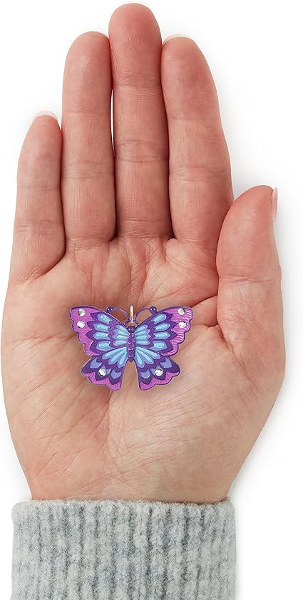 Hallmark Keepsake 1" Miniature Christmas Ornament 2023, Mini Little Purple Butterfly, Metal