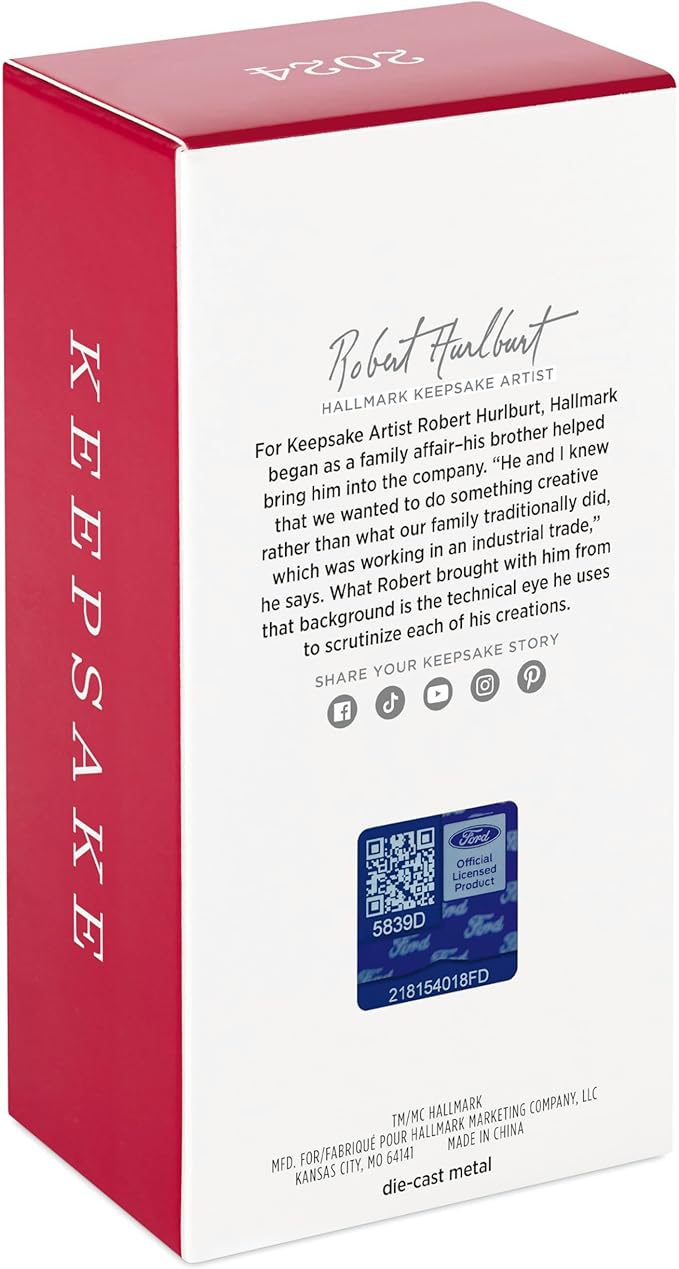 Hallmark Keepsake Christmas Ornament 2024, 2024 Ford Mustang GT, Metal, Gifts for Car Collectors