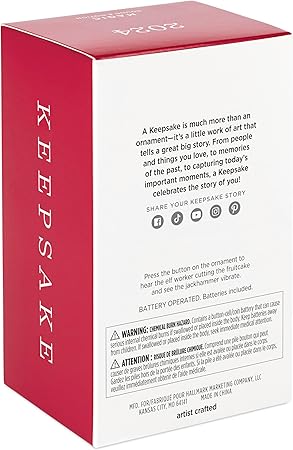 Hallmark Keepsake Christmas Ornament 2024, Shaky Cake with Sound and Motion, Funny Gifts