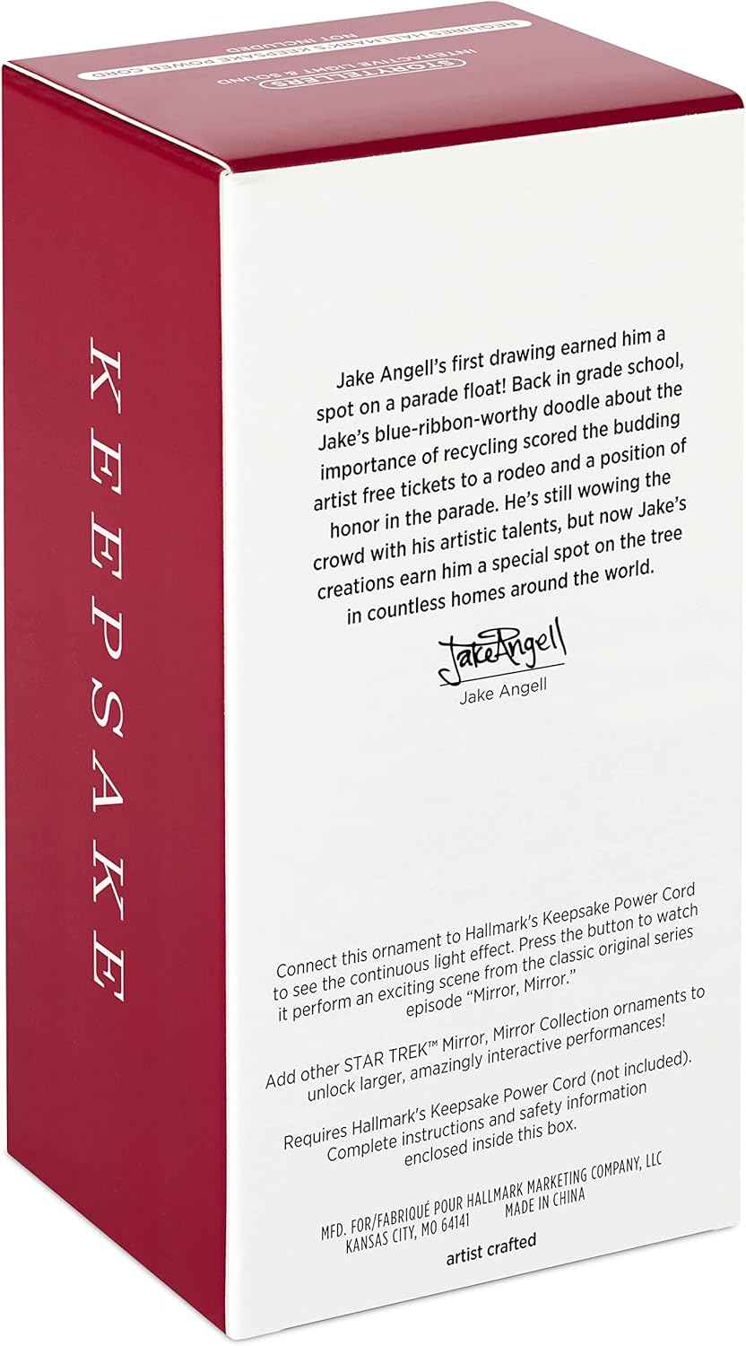 Hallmark Keepsake Christmas Ornament 2021, Star Trek Mirror, Mirror Collection First Officer Spock, Storytellers Light and Sound