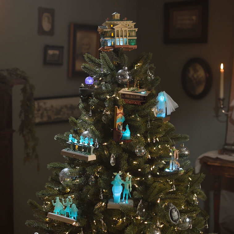 Hallmark Keepsake Christmas Tree Topper 2025, Disney The Haunted Mansion Collection Disneyland Manor with Light and Sound, Gifts for Disney Fans - BCGiftMall