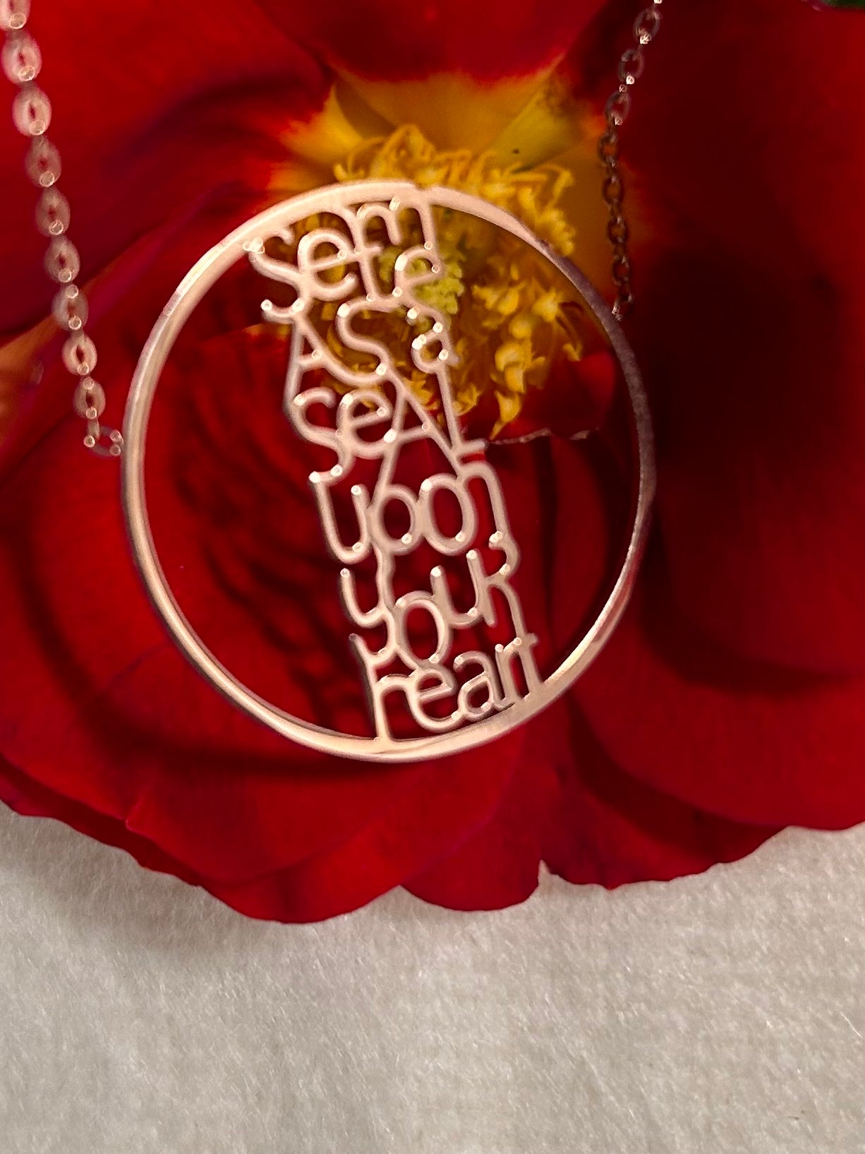 Beloved One® “Set Me as a Seal upon Your Heart” Rose Gold Necklace