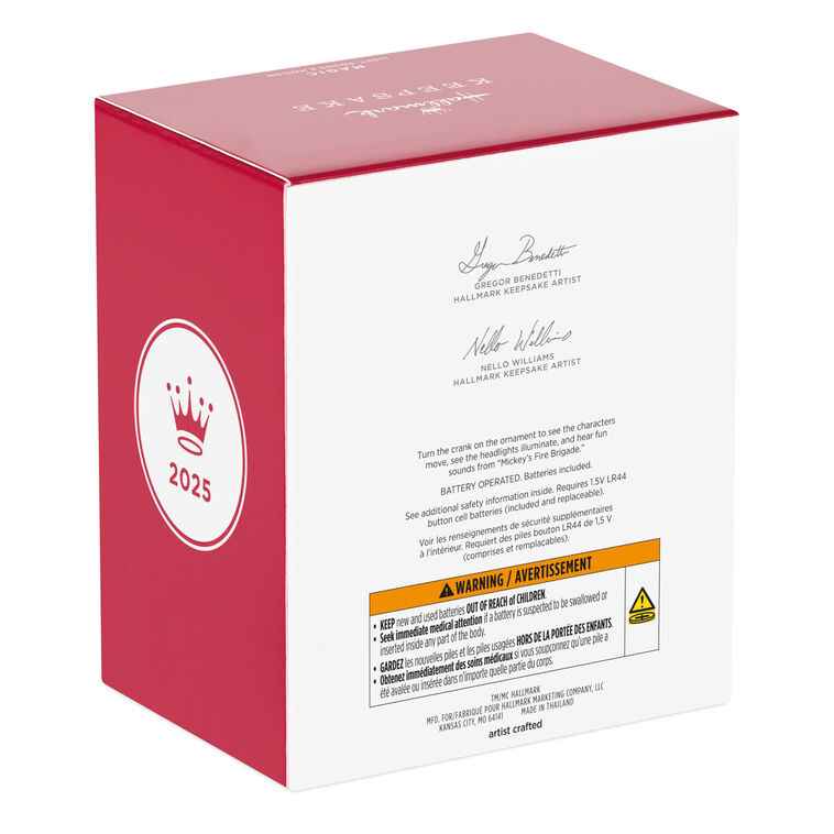 Hallmark Keepsake Christmas Ornament 2025, Disney Mickey and Friends Firefighting Friends 2025 with Light, Sound and Motion, Gifts for Disney Fans