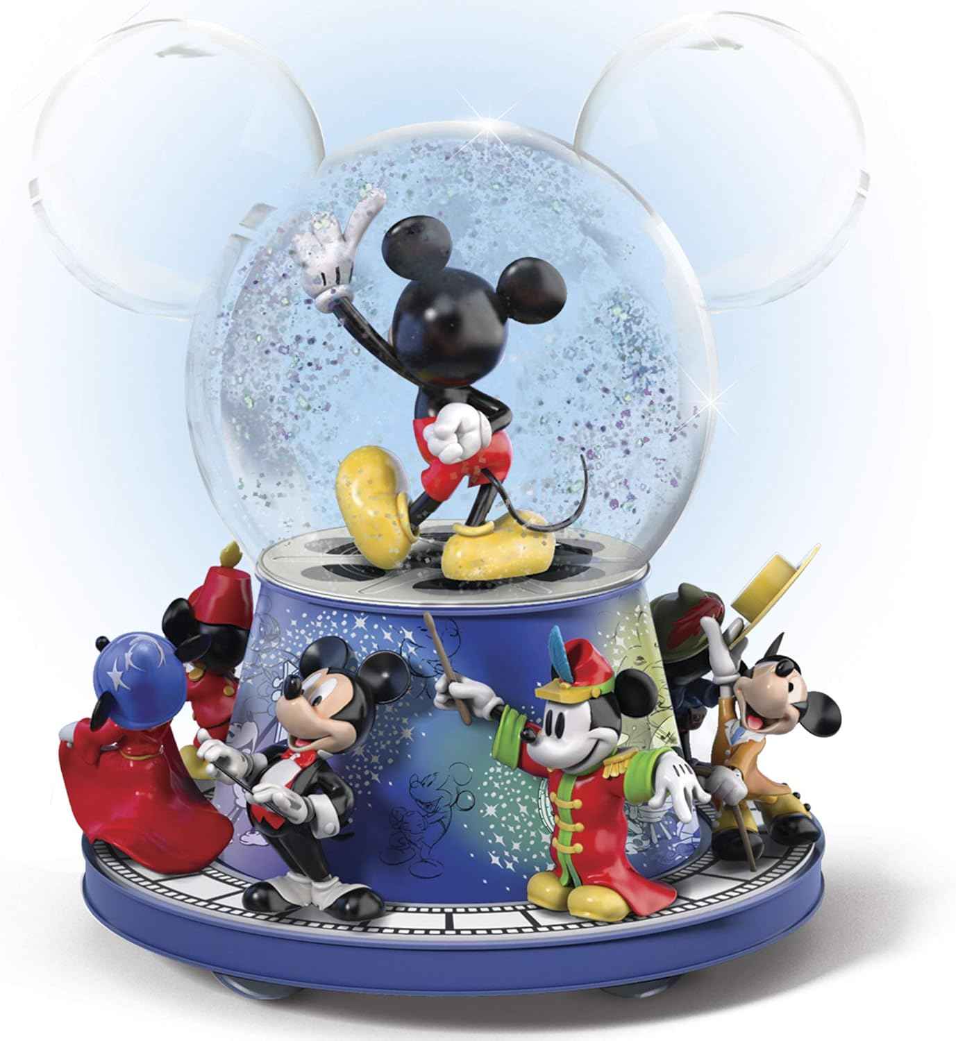 Disney Mickey Mouse Bradford Exchange Glitter Globe With Motion And Music