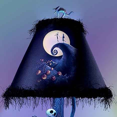 Tim Burton's The Nightmare Before Christmas Moonlight Table Lamp with Jack, Sally and Zero by The Bradford Exchange