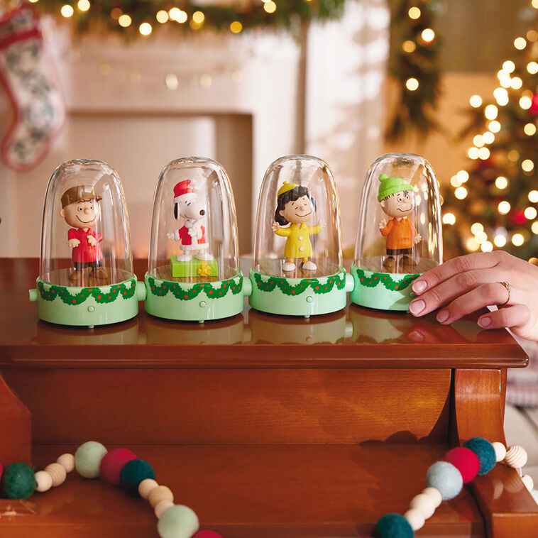 Hallmark Peanuts® Happy Tappers Christmas Musical Figurines With Motion, Set of 4