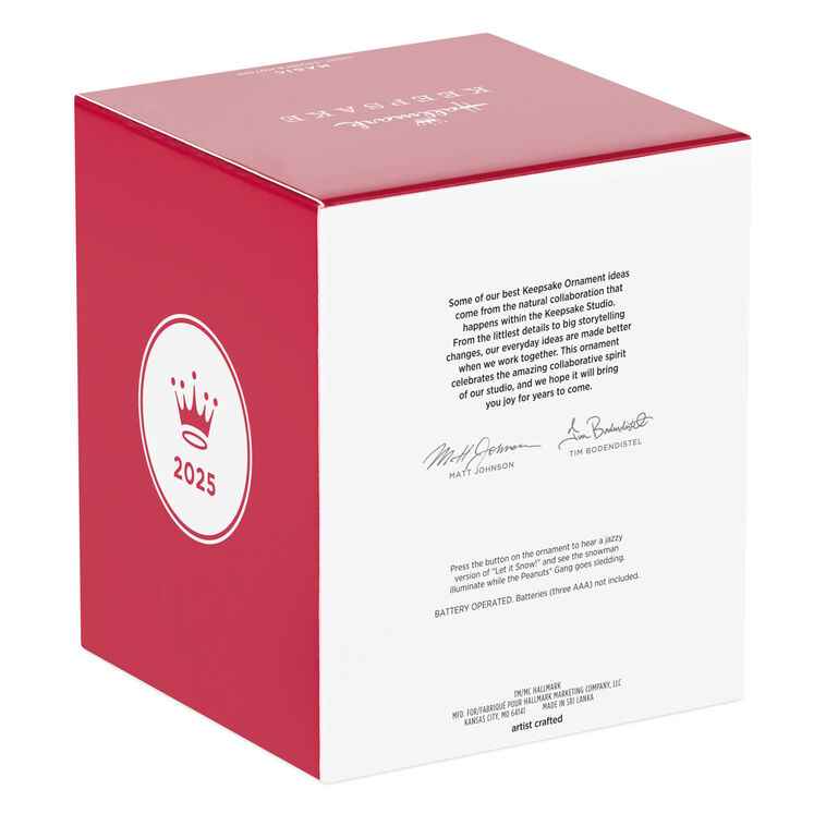 Hallmark Keepsake Christmas Ornament 2025, The Peanuts Gang Let's Go Sledding! Musical with Light and Motion, Gifts for Peanuts Fans