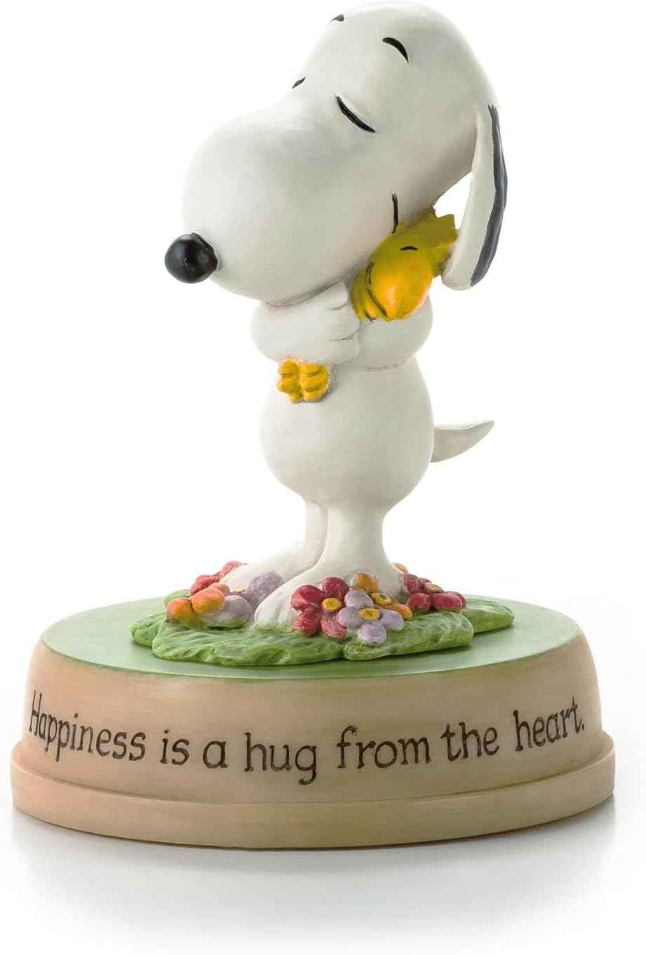 Hallmark Peanuts Happiness is a Hug from The Heart Snoopy and Woodstock Figurine