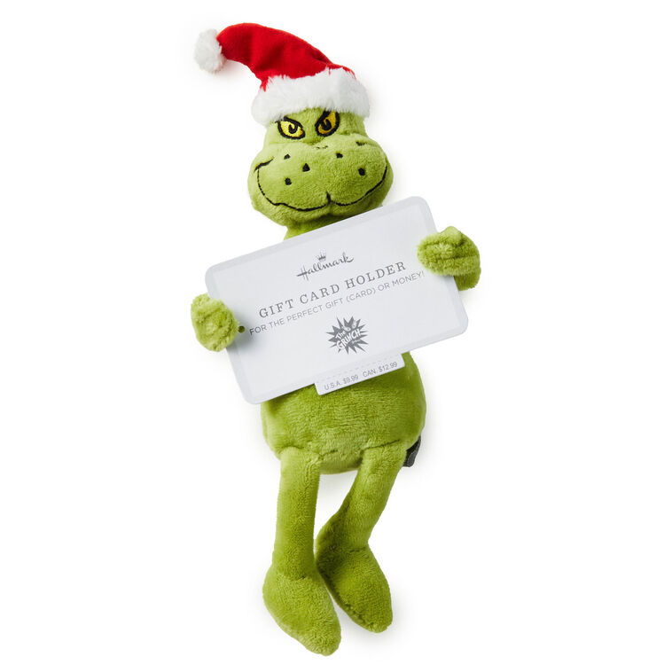 Hallmark Dr. Seuss's How the Grinch Stole Christmas! Plush Grinch Gift Card Holder