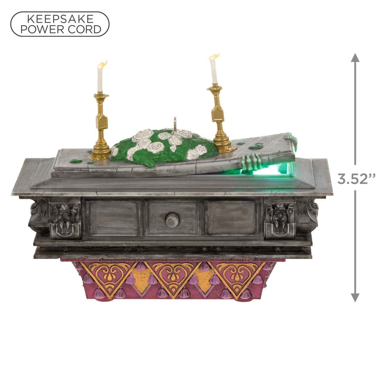 Hallmark Disney The Haunted Mansion Collection The Coffin in the Conservatory Ornament With Light and Sound