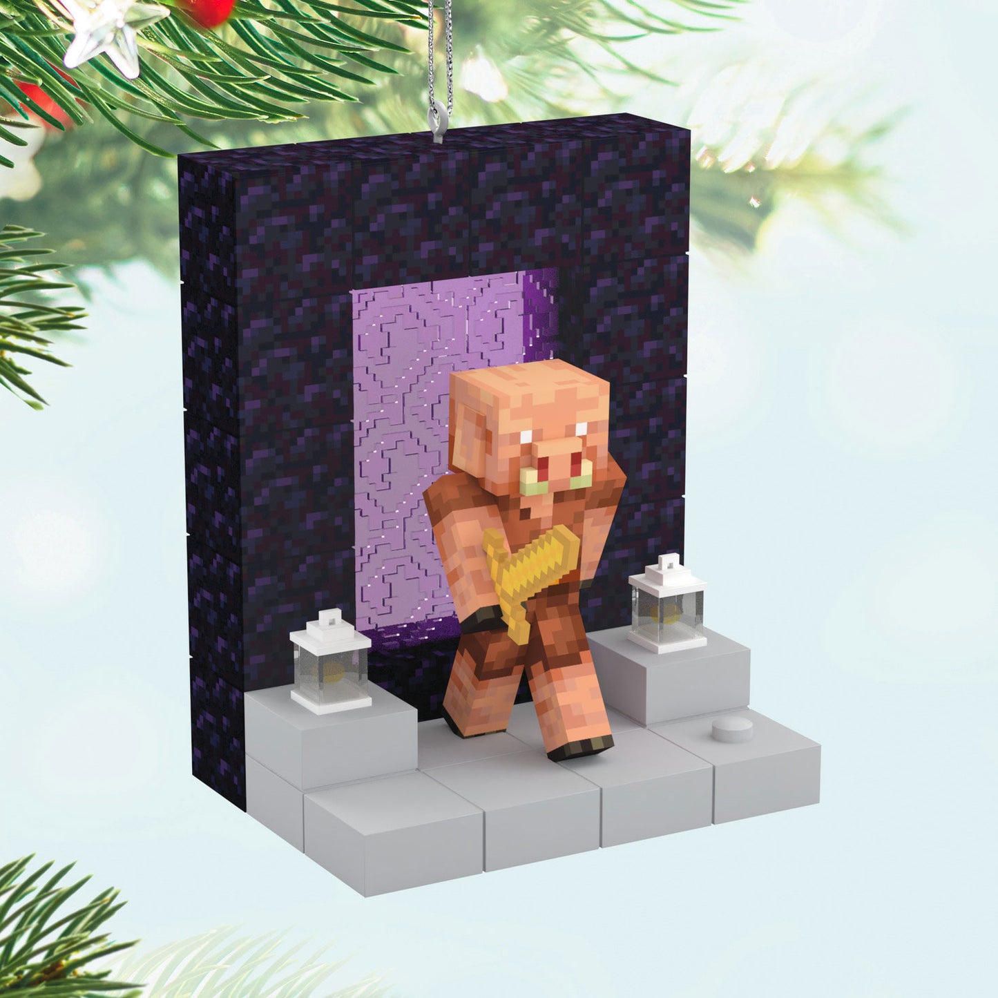 Hallmark 2024 Minecraft Nether Portal Ornament With Light - BCGiftMall