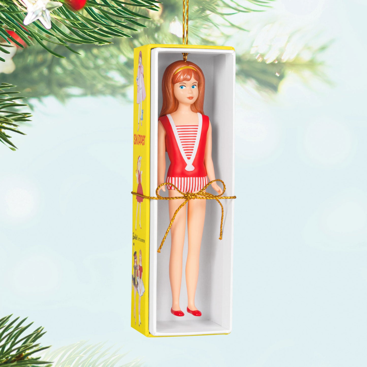 Hallmark 2024 Barbie™ 60th Anniversary Barbie's Little Sister, Skipper™ Ornament