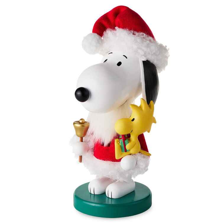Peanuts® Bell-Ringing Santa Snoopy Nutcracker Figurine, 10" by Hallmark
