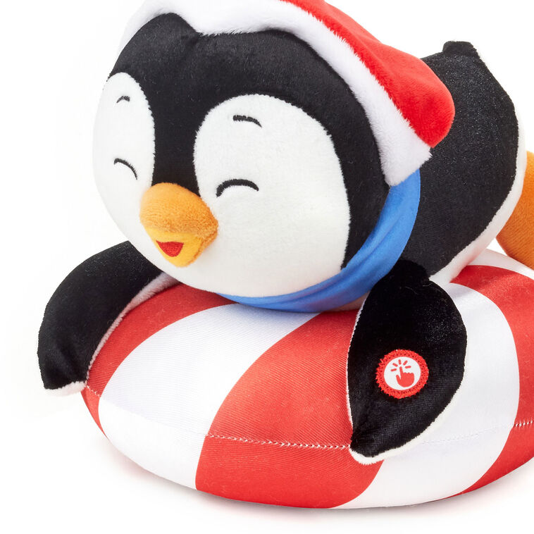 Hallmark Playful Penguins Sledding All the Way Plush With Sound and Motion, 7.5" H