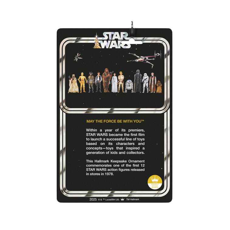 Hallmark Keepsake Christmas Ornament 2025, Star Wars Luke Skywalker Vintage Figure, Gifts for Star Wars Fans
