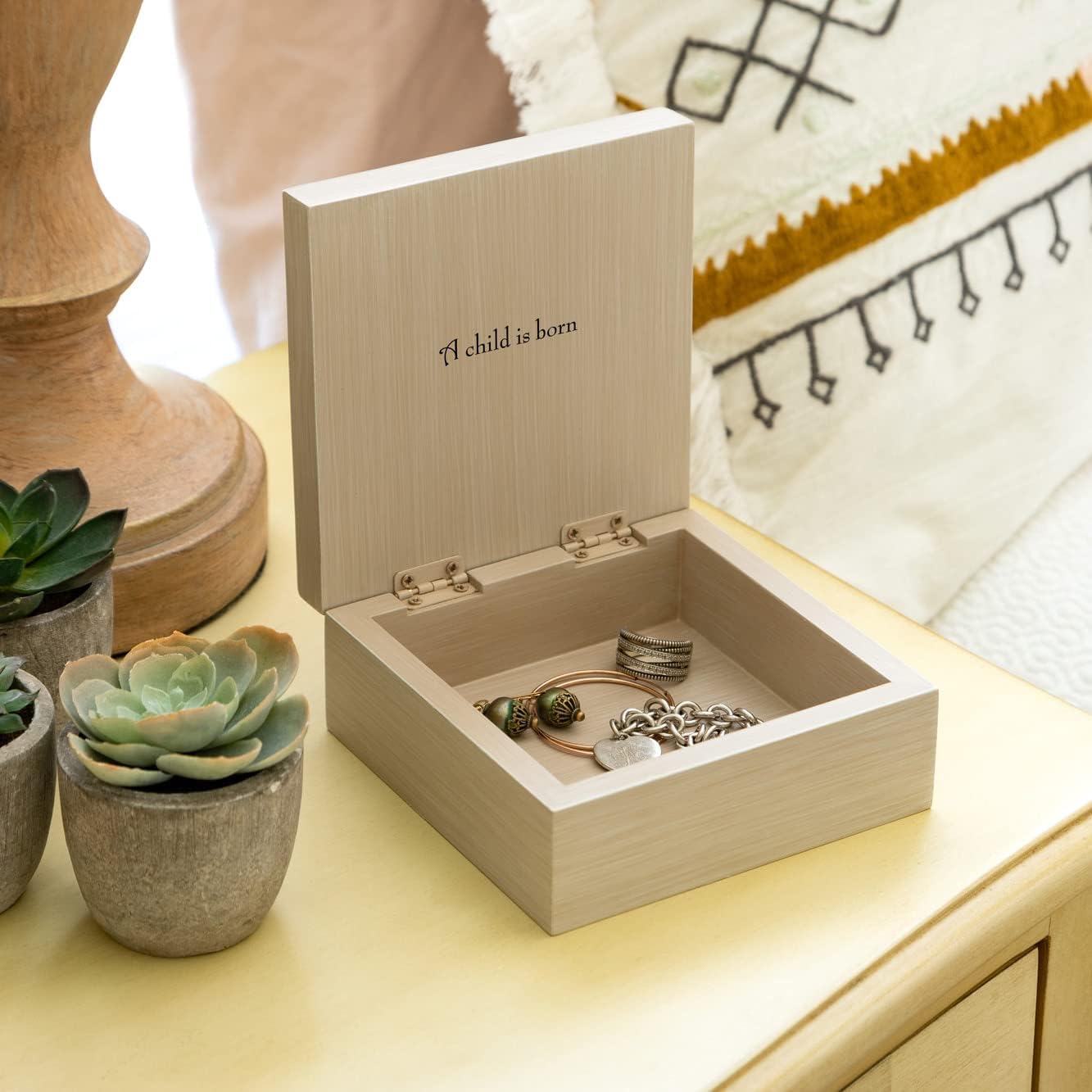 Willow Tree Holy Family, sculpted hand-painted Memory Box - BCGiftMall