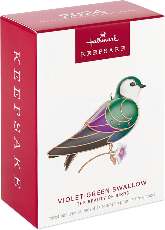 Hallmark Keepsake Christmas Ornament 2024, The Beauty of Birds Violet-Green Swallow, Gift for Her