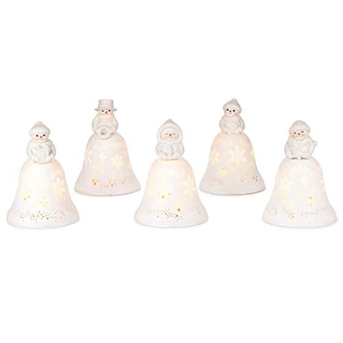 HMK Snowmen Bell Choir Musical Decorations with Light