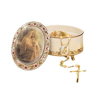 The Bradford Exchange I Am With You Always Religious Music Box Gift By Greg Olsen