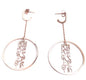 Belovedone rose gold plated stainless steel long tassel circle round dangle earrings Song of Songs bible verse Chinese calligraphy earrings hypoallergenic unique gifts for teens and women