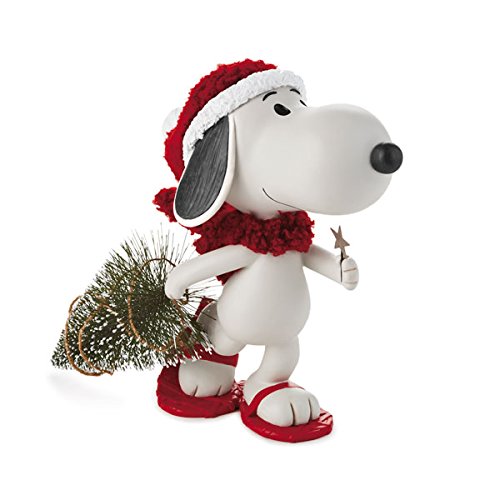 Hallmark Peanuts - Snoopy Carrying Tree and Star Figurine