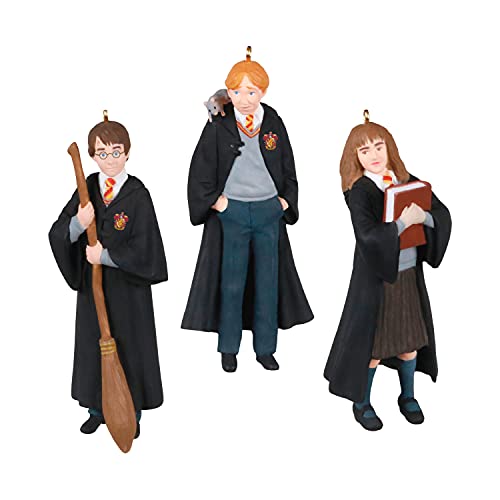 Hallmark Keepsake Miniature Christmas Ornament 2021, Harry Potter Trio Harry, Hermione and Ron, Mini Set of 3