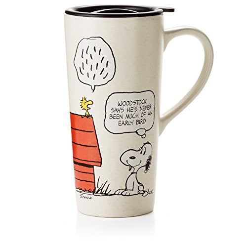 Hallmark Paj1107 Peanuts Travel Mug - Snoopy & Woodstock