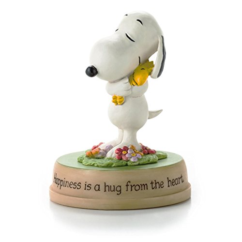 Hallmark Peanuts Happiness is a Hug from The Heart Snoopy and Woodstock Figurine