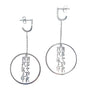 Belovedone® high polished stainless steel long tassel circle round dangle earrings Song of Songs bible verse Chinese calligraphy earrings hypoallergenic unique gifts for teens and women