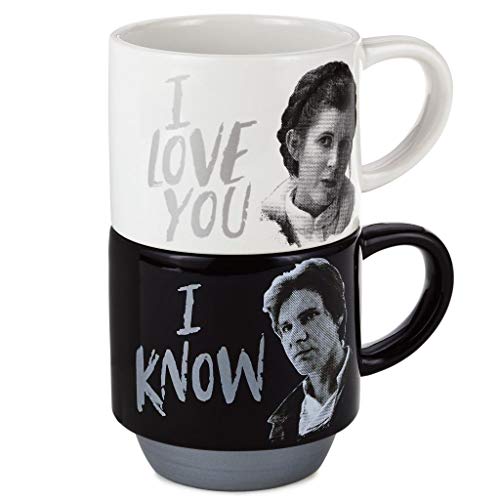 Star Wars Han Solo and Princess Leia Love You Stacking Mugs