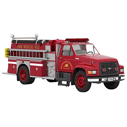 Hallmark Keepsake Christmas Ornament 2020 Year-Dated, Fire Brigade 1996 Ford F-800 Fire Engine, Light-Up