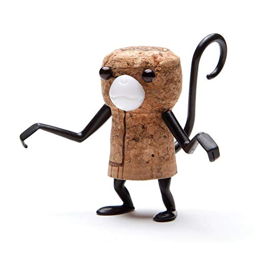 Monkey Business Wine Accessories - Corkers animals Monkey - Character Pins For Wine Cork - Unique Packaging Hangs On Wine Bottle by