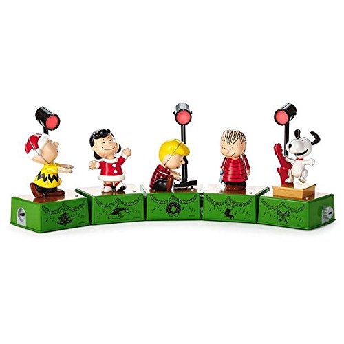 Hallmark Peanuts Christmas Dance Party Full Set of Five with Lights