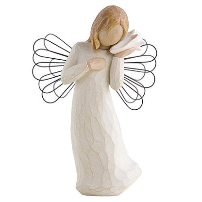 Willow Tree Thinking of You Angel, Sculpted Hand-Painted Figure