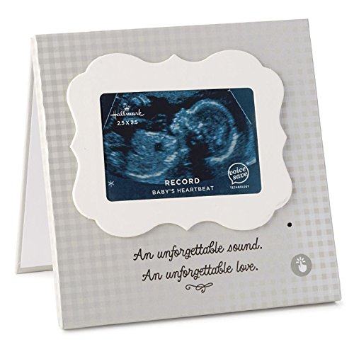 Hallmark Recordable Heartbeat Sonogram Picture Frame, 2.5 by 3.5 Inches