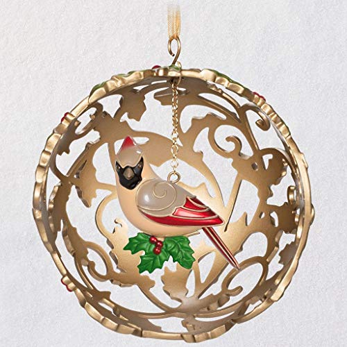 HMK 2019 Majestic Cardinal Female Companion Metal Ornament